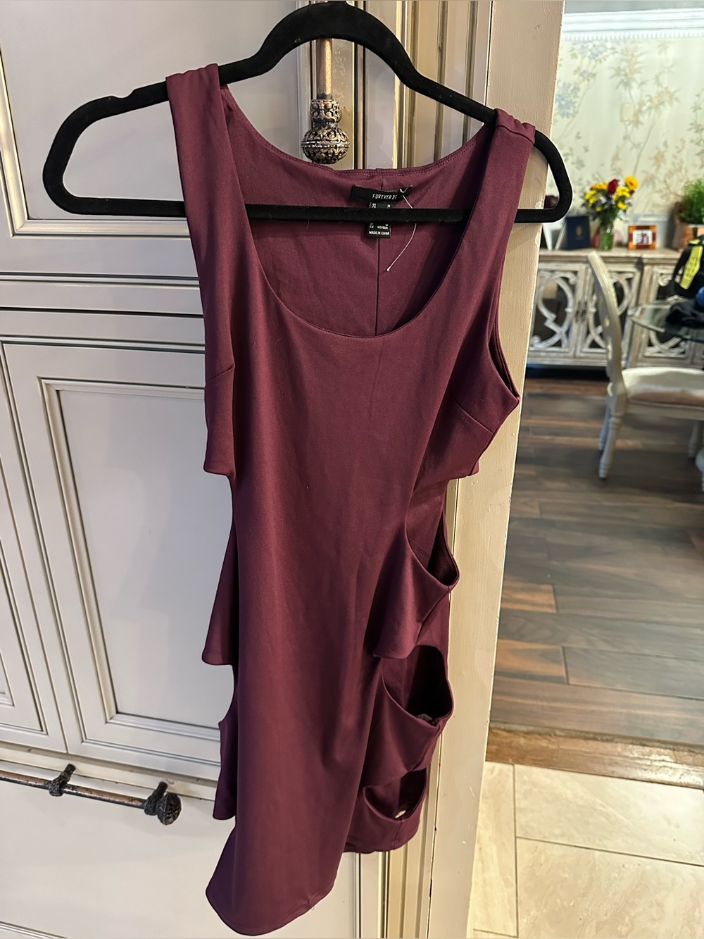 Forever 21 Plum Cutout Mini Dress